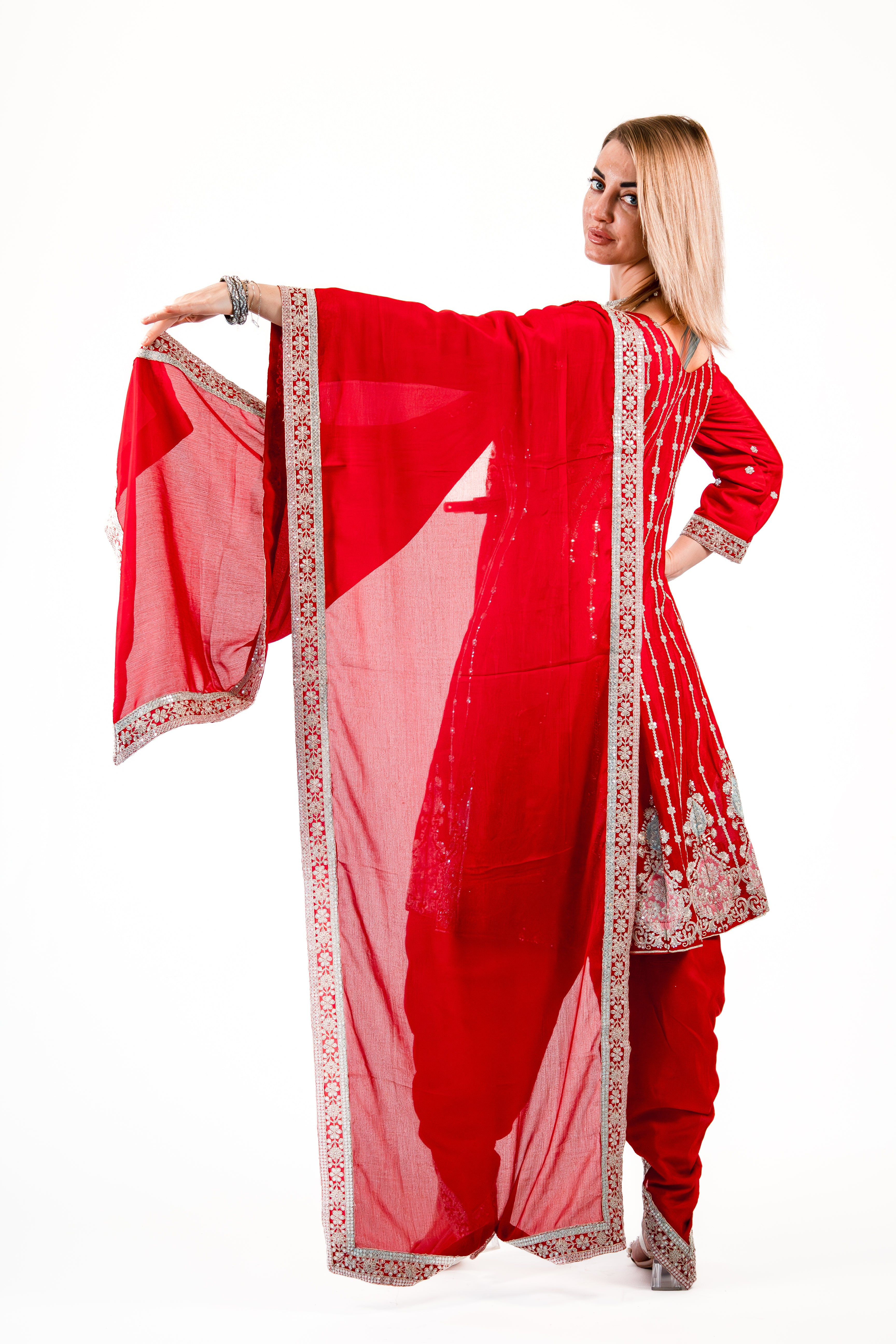 RED ZURI SUIT