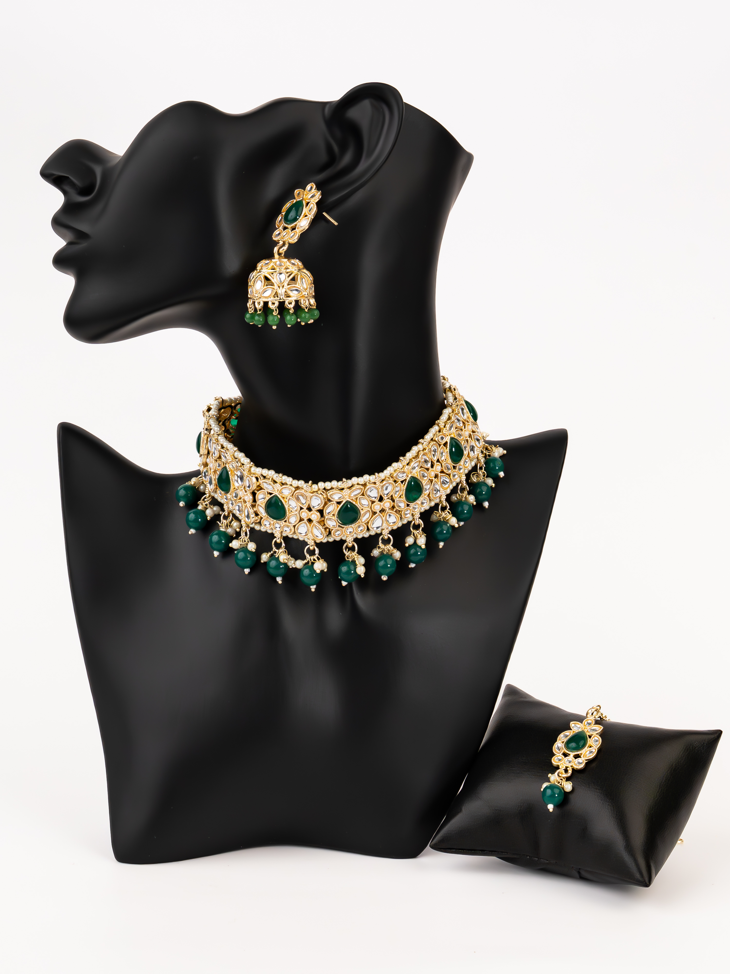 GREEN SASHA NECKLACE SET