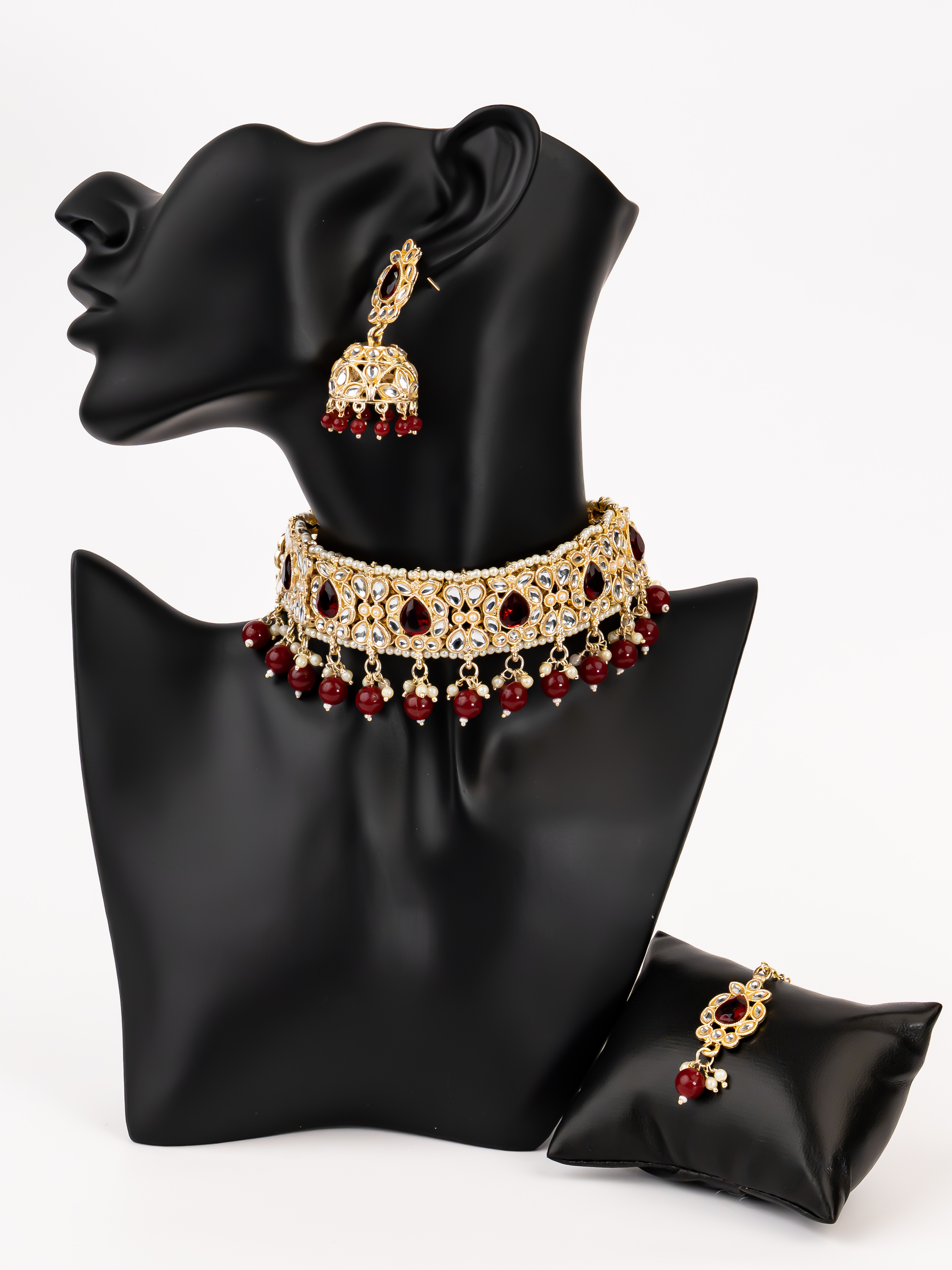 MAROON SASHA NECKLACE SET