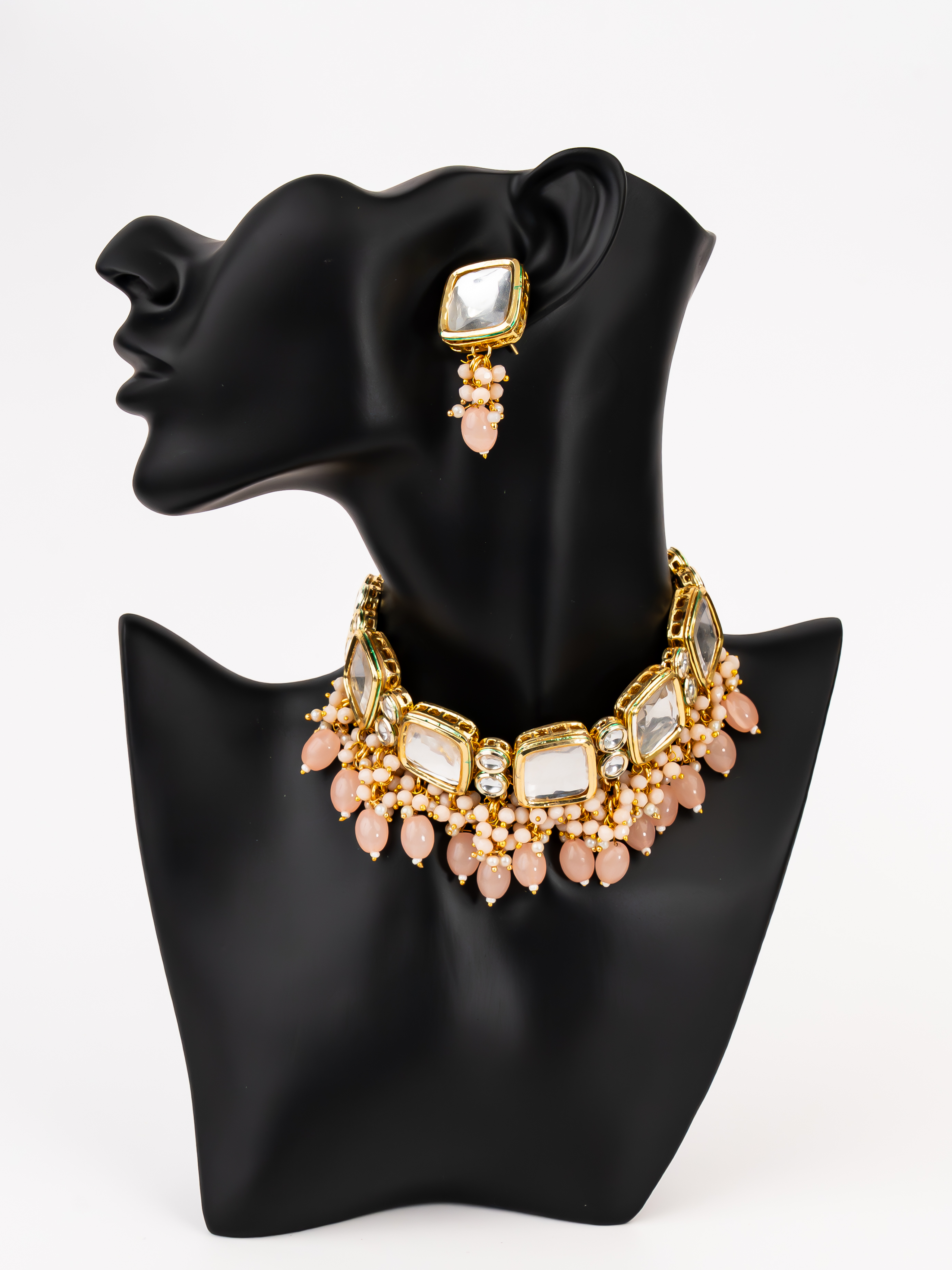 PEACH LEAH NECKLACE SET