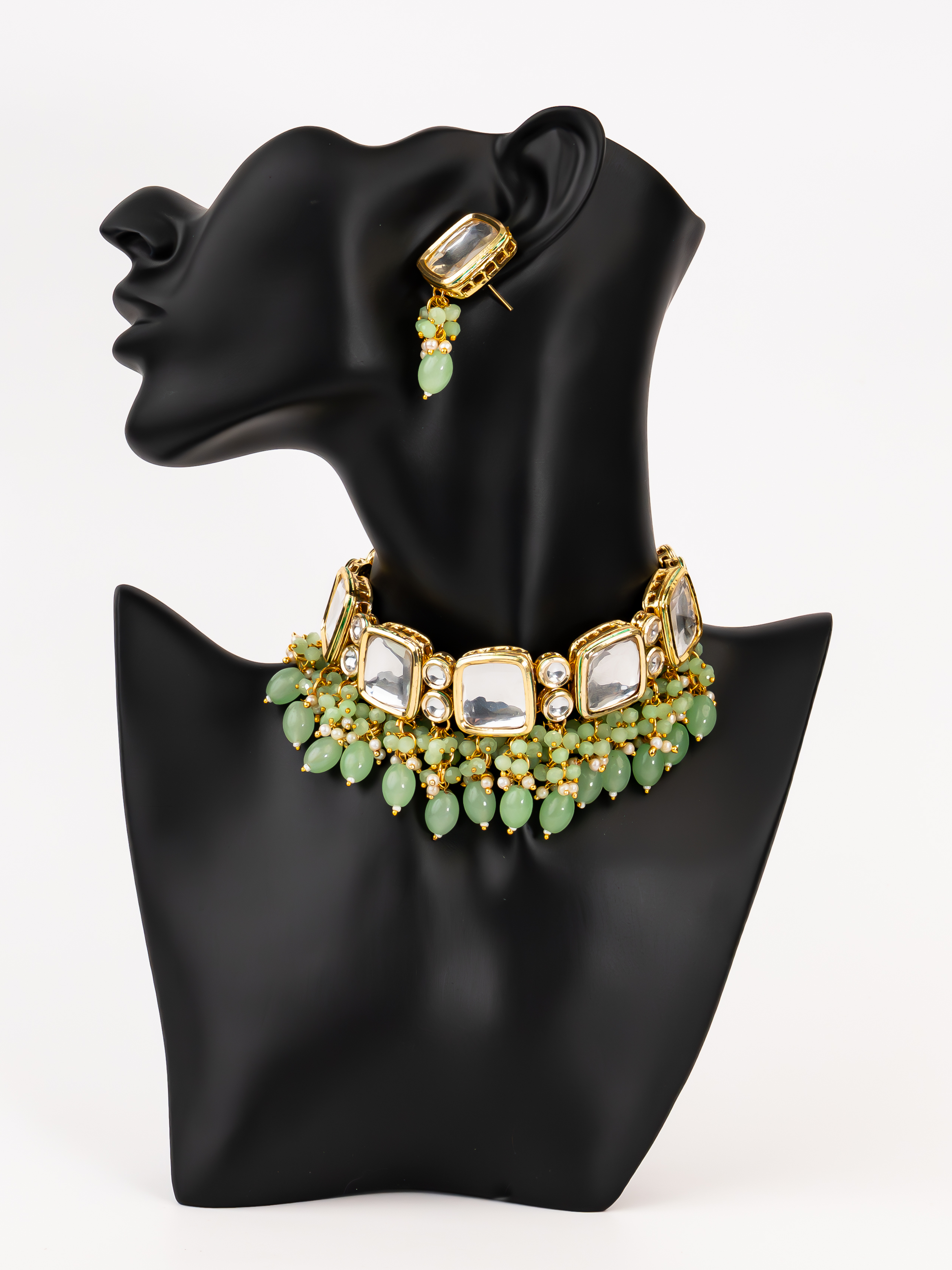 MINT GREEN LEAH NECKLACE SET