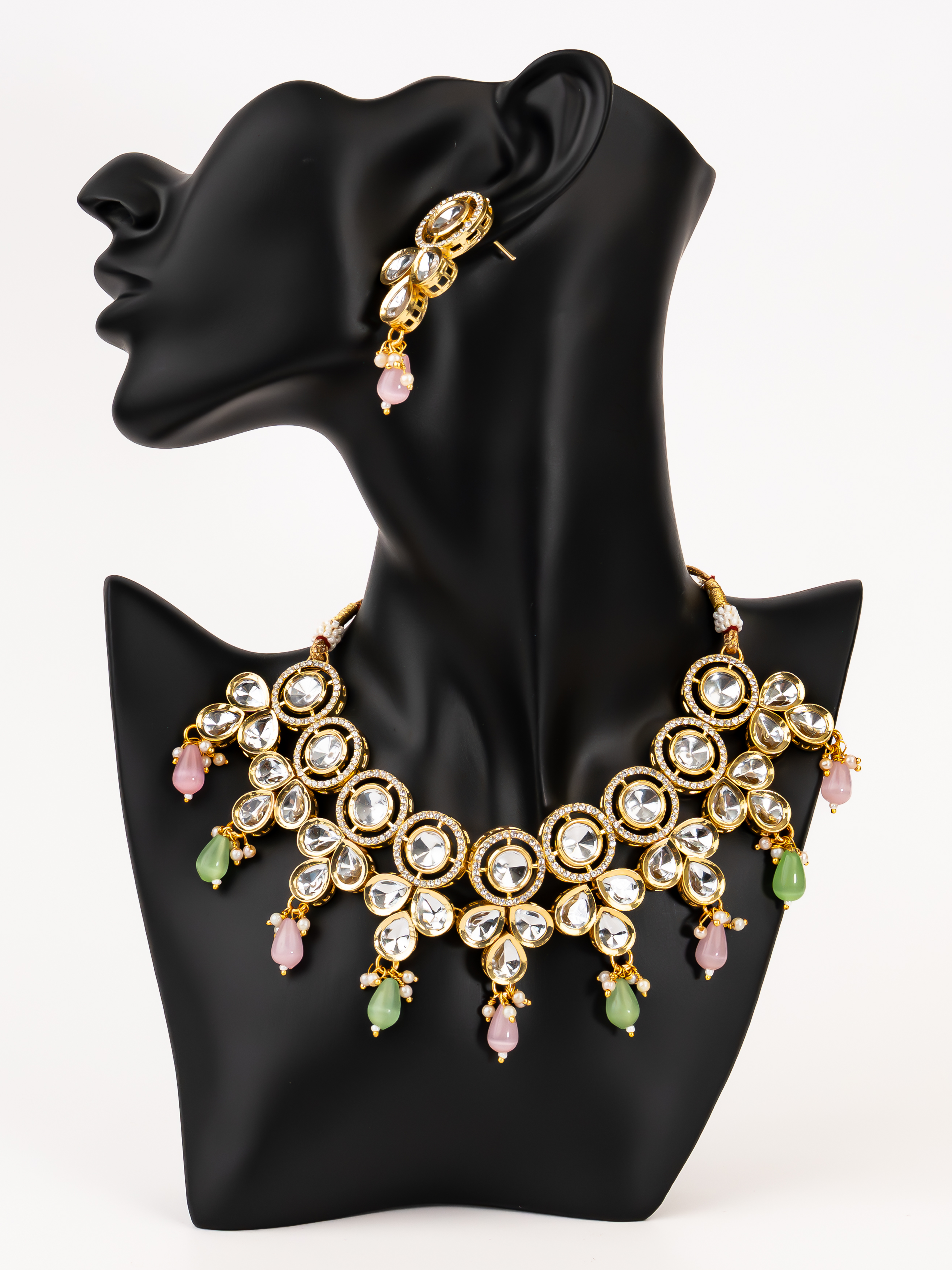 MINT GREEN PINK CORA NECKLACE SET
