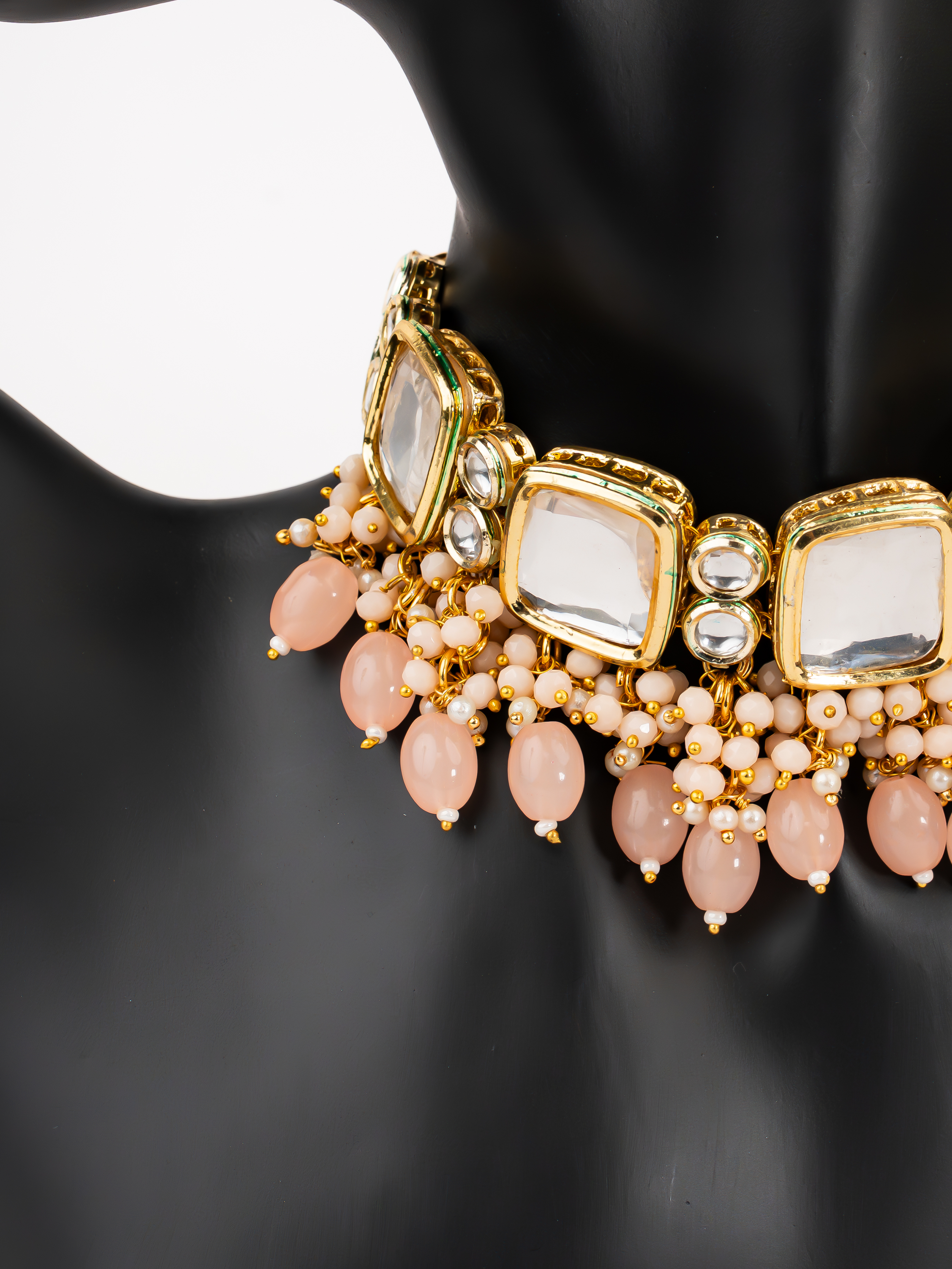 PEACH LEAH NECKLACE SET
