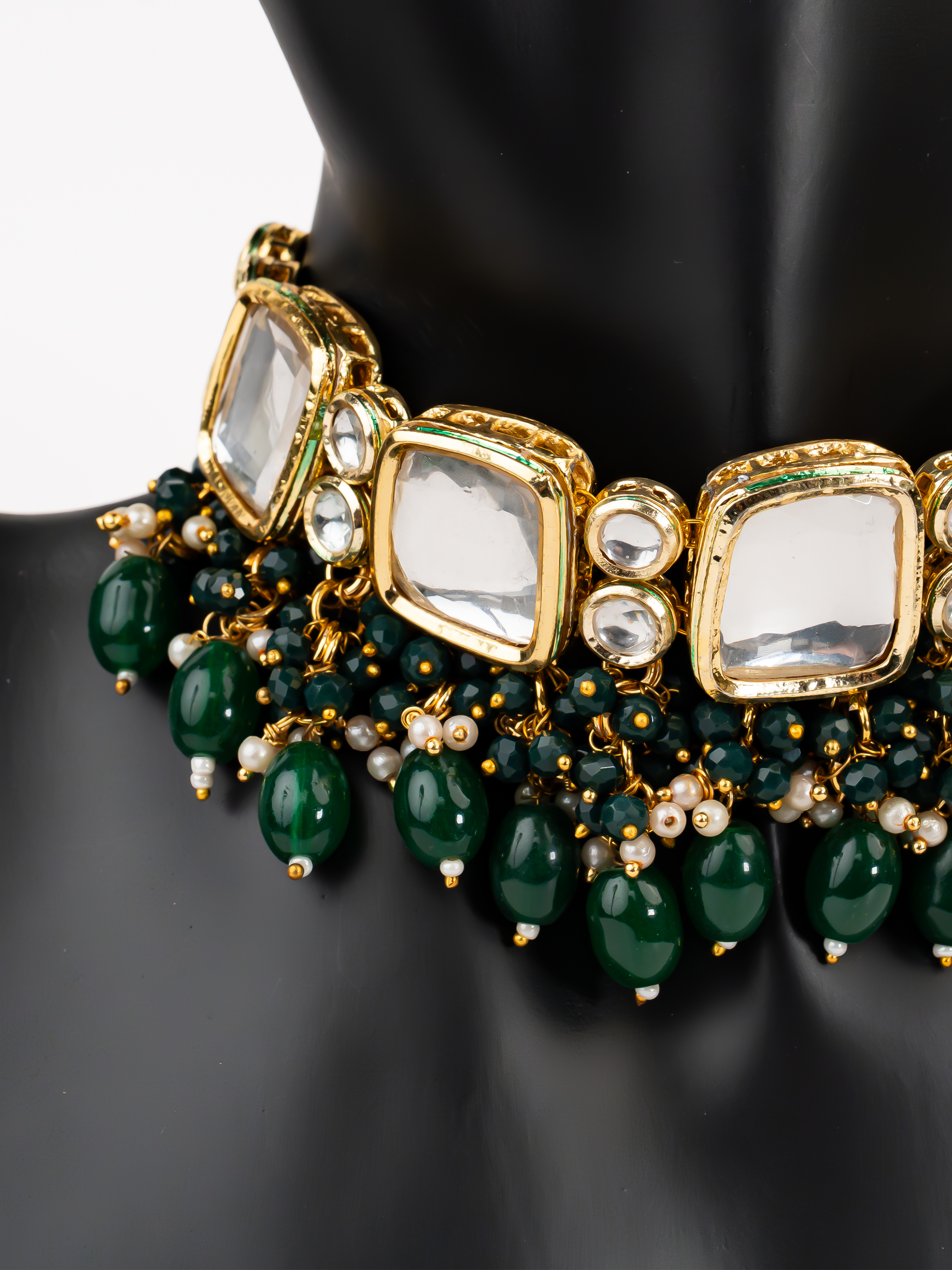GREEN LEAH NECKLACE SET