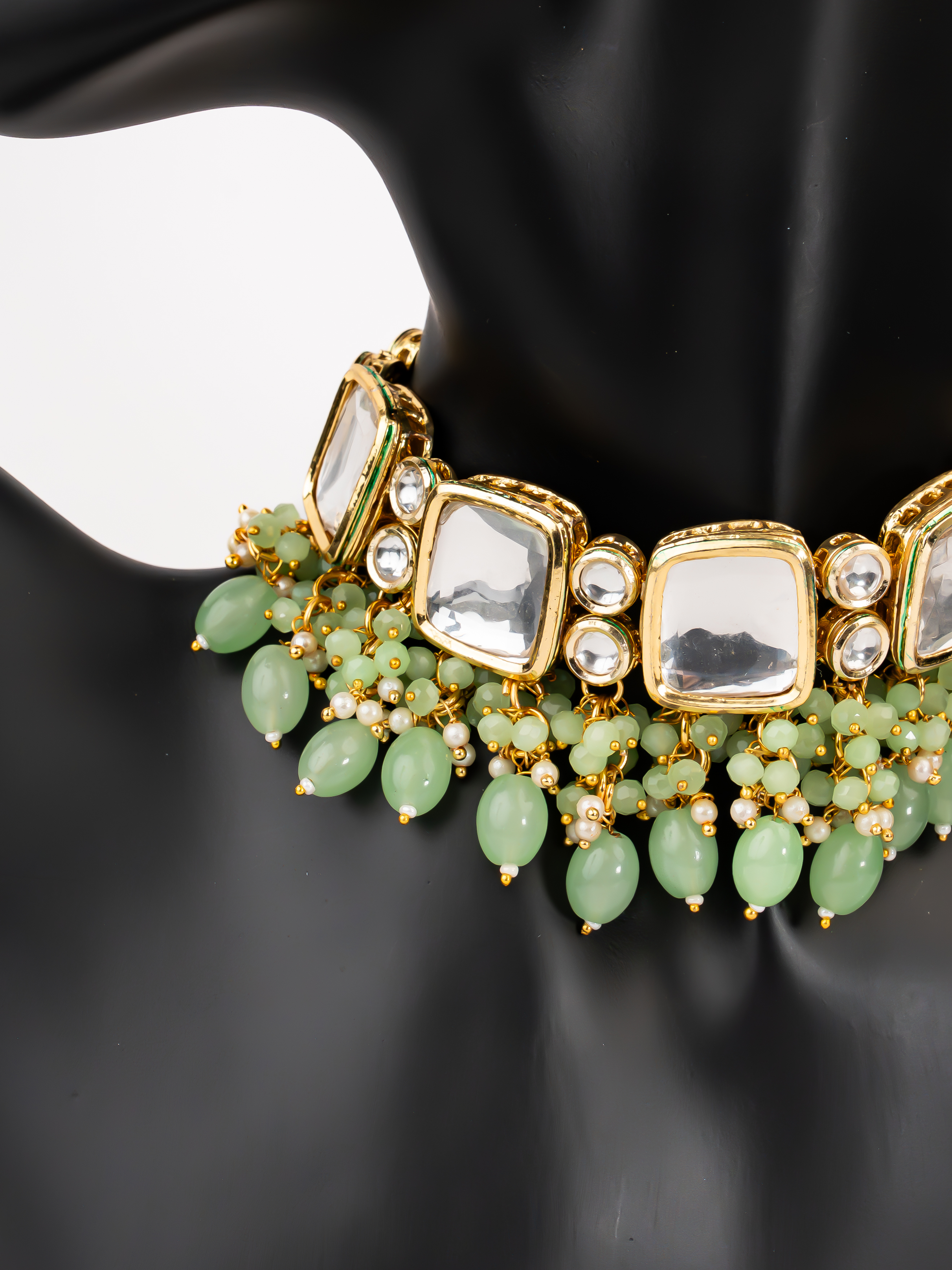 MINT GREEN LEAH NECKLACE SET