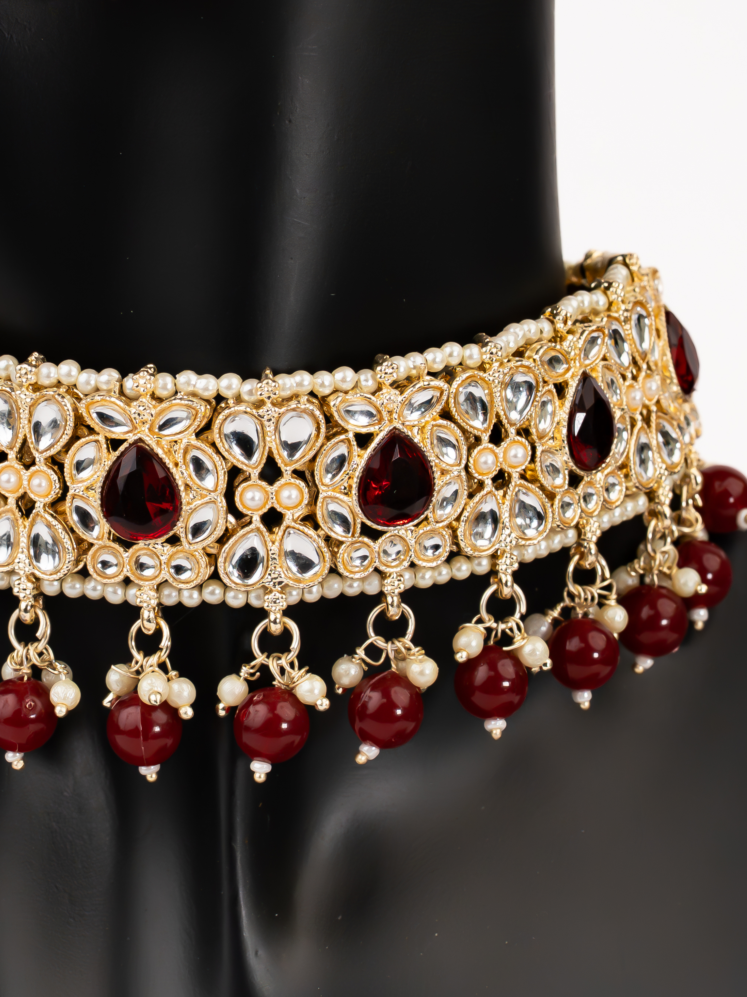 MAROON SASHA NECKLACE SET