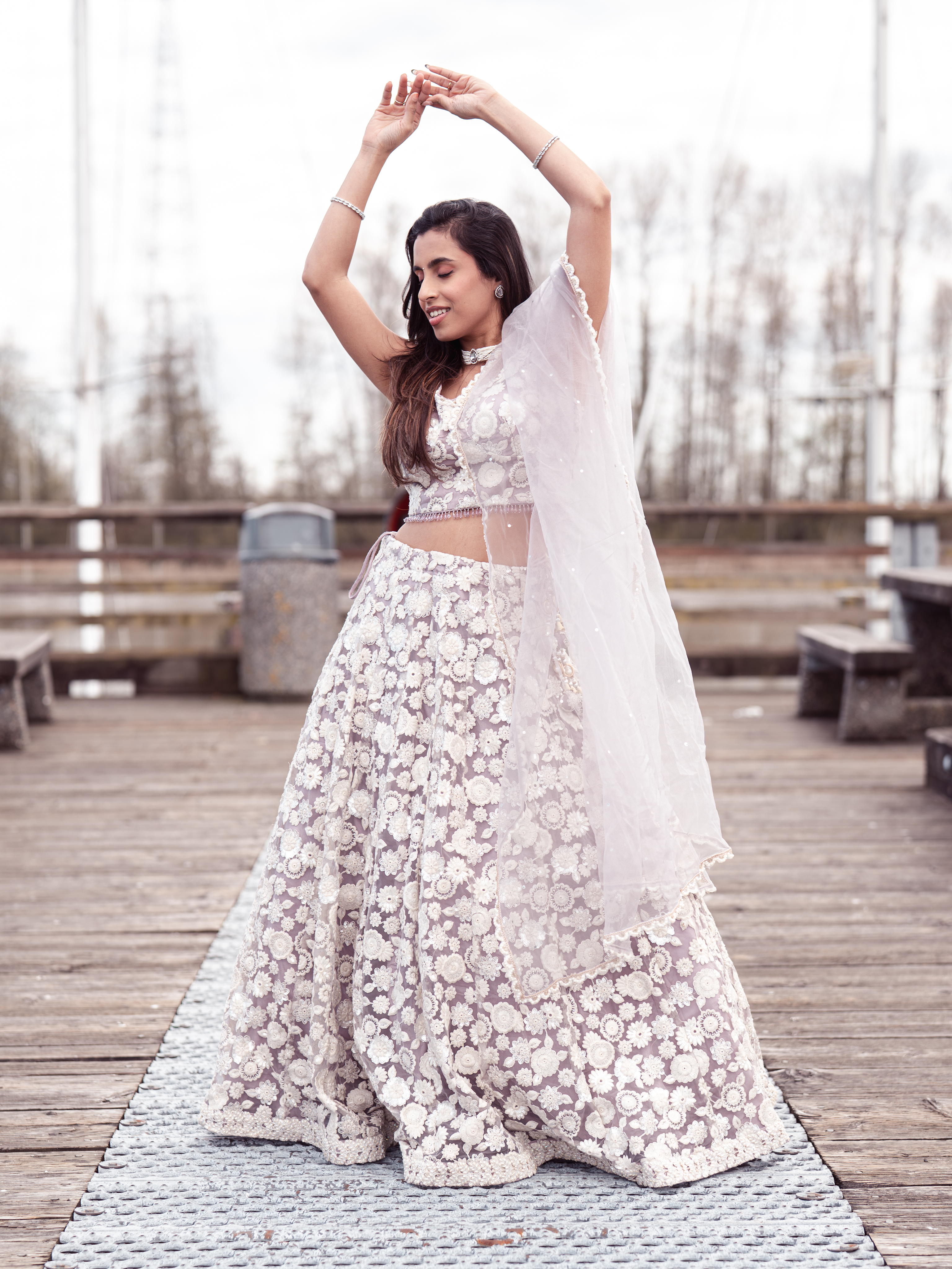 Purple Jasmine Lengha