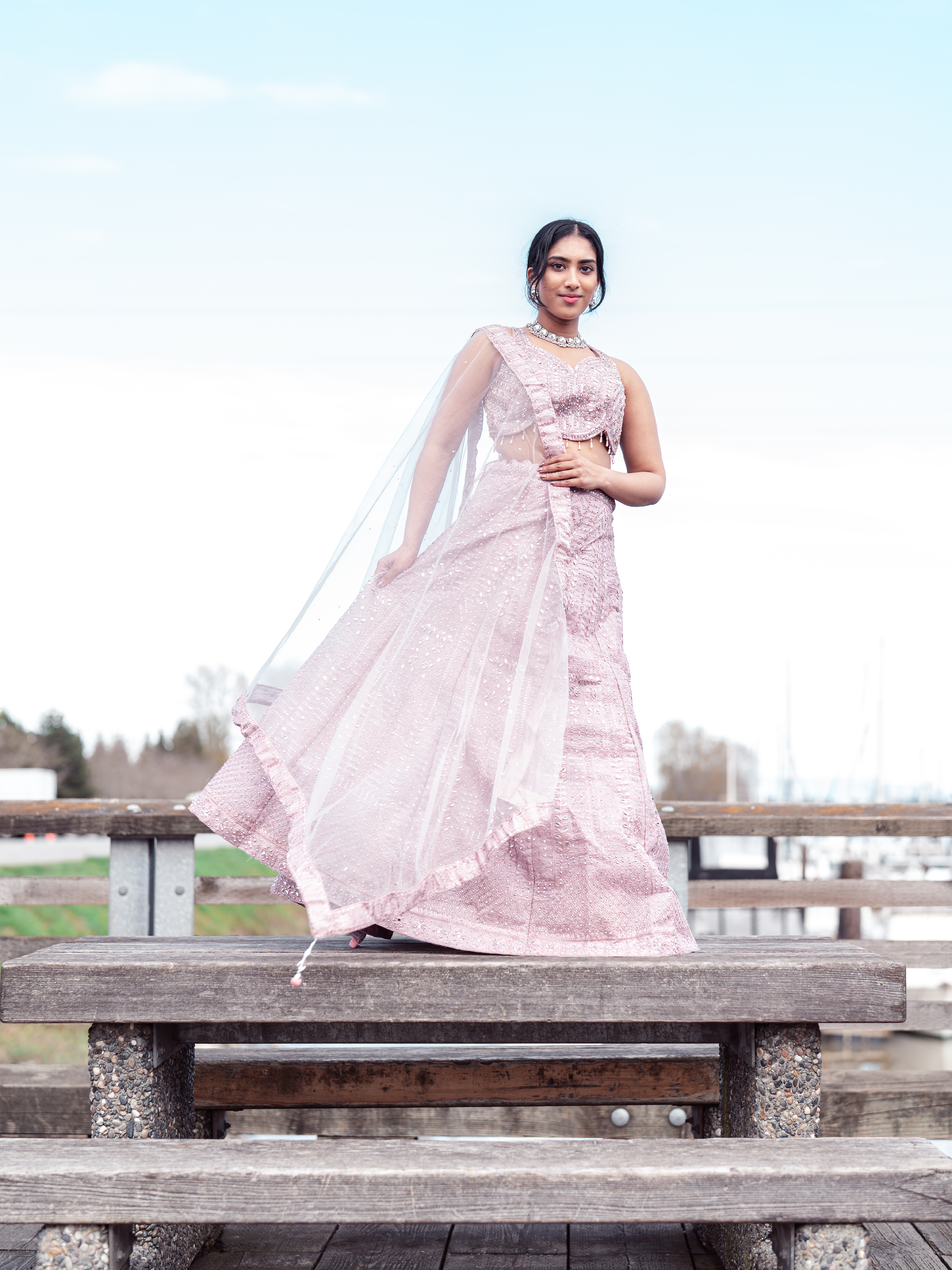 Purple Athena Lengha