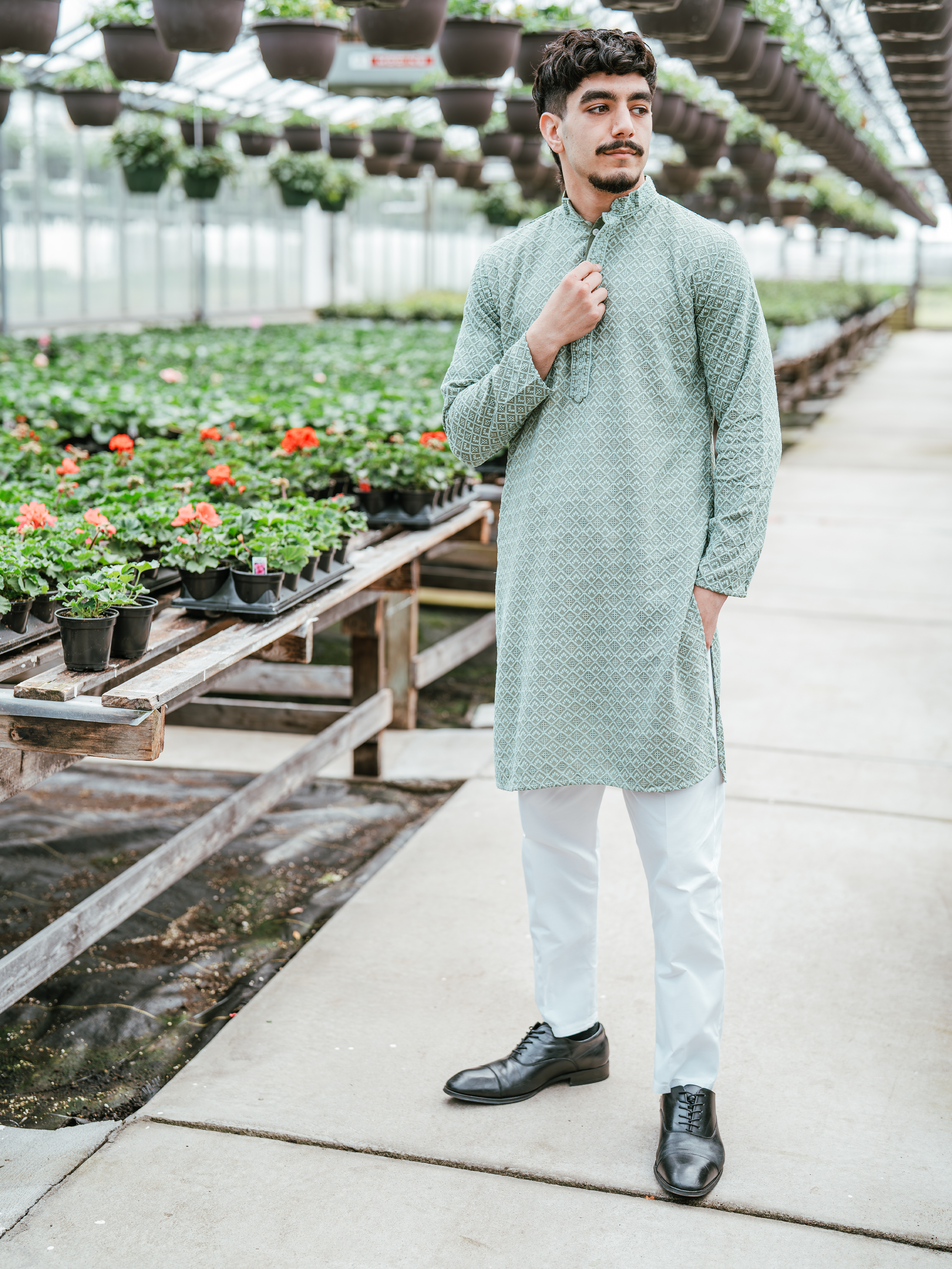 GREEN SAMAR KURTA