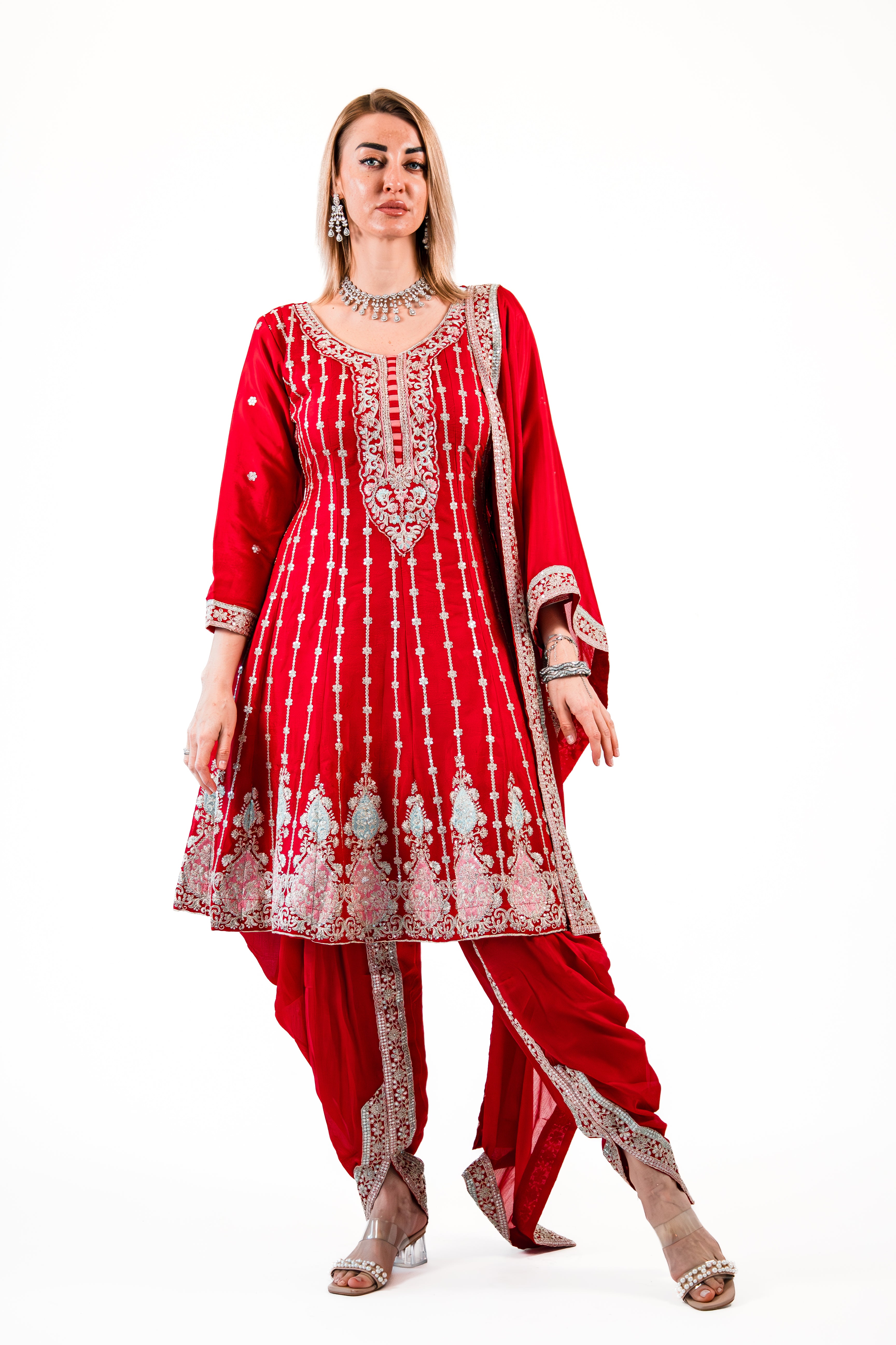 RED ZURI SUIT