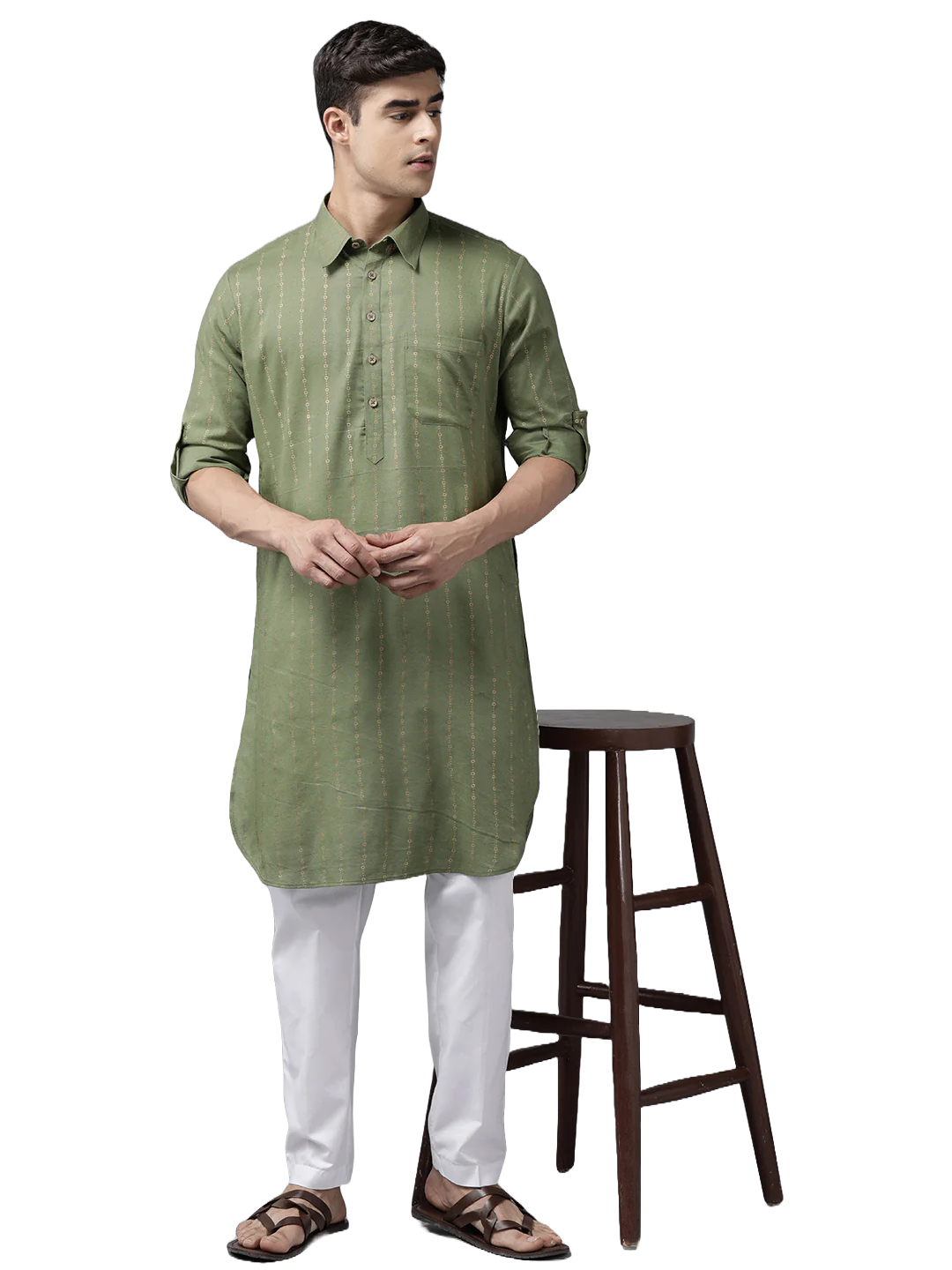 GREEN VEER KURTA