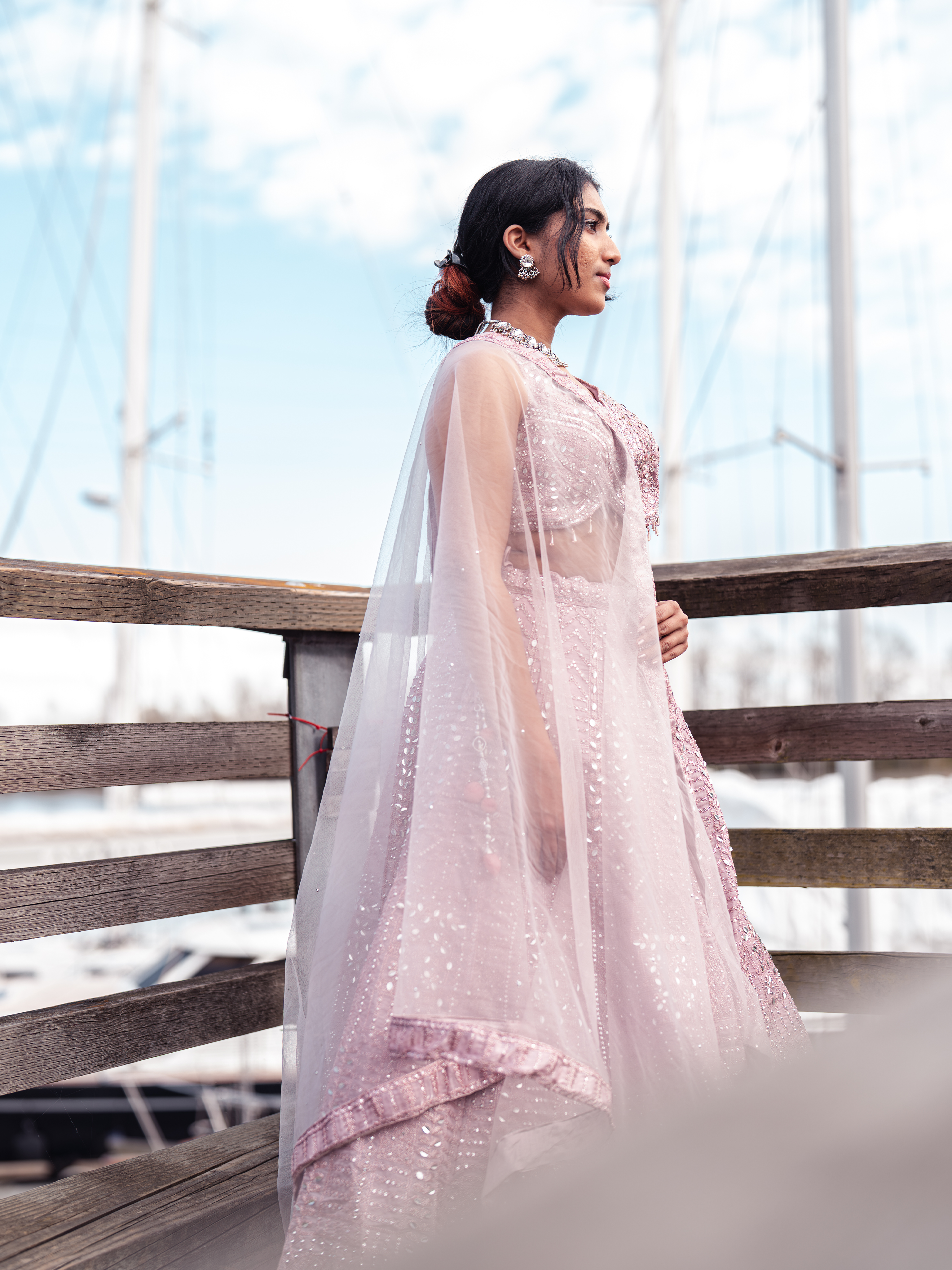 Purple Athena Lengha